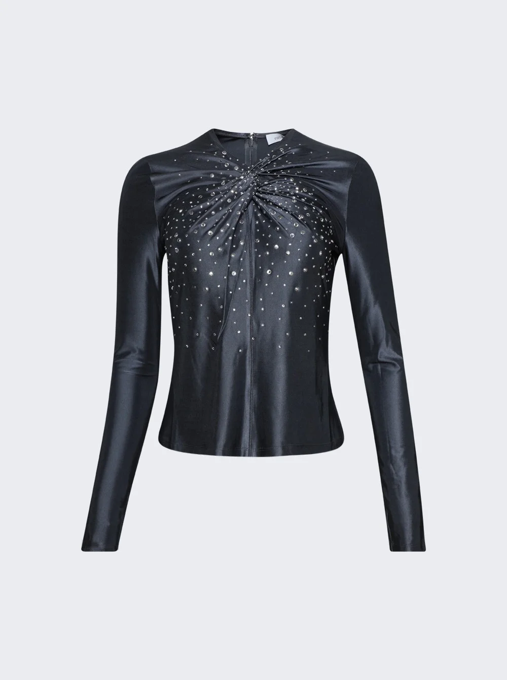 Embellished Long Sleeve Top Ardoise - 1