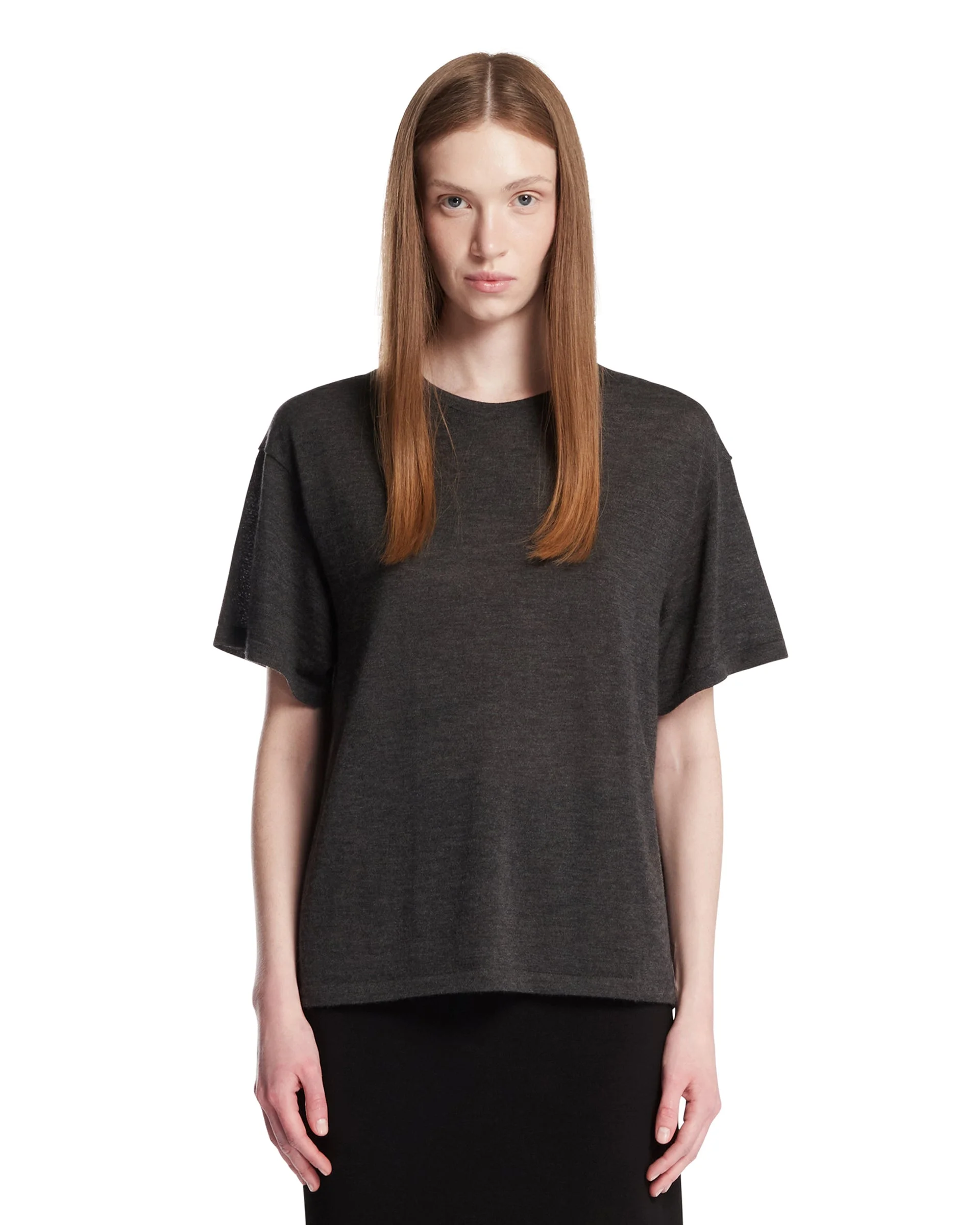 Gray Cashmere T-Shirt - 1