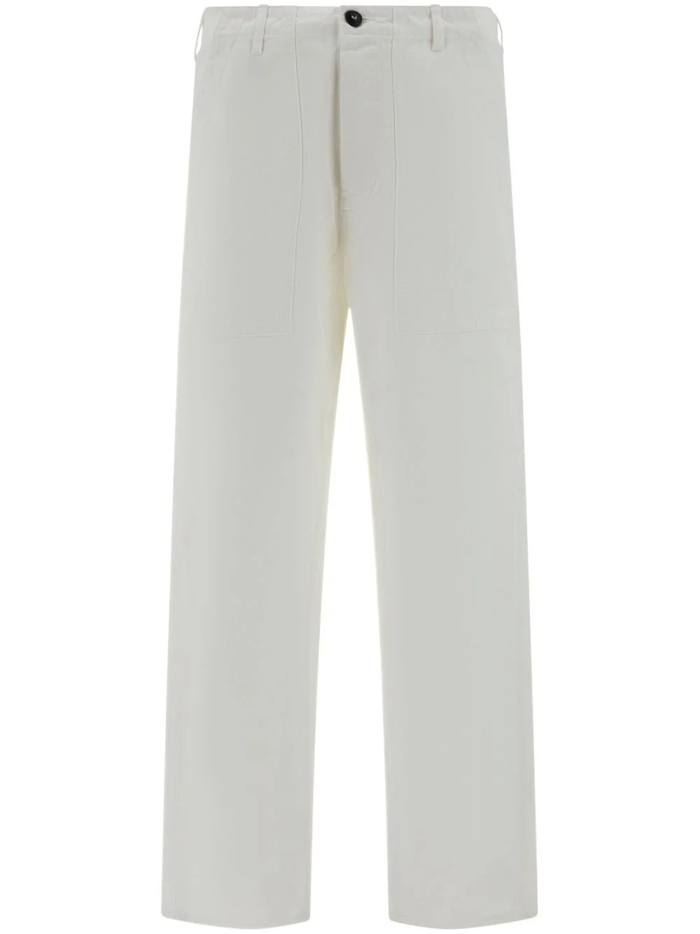 cotton straight-leg trousers - 1