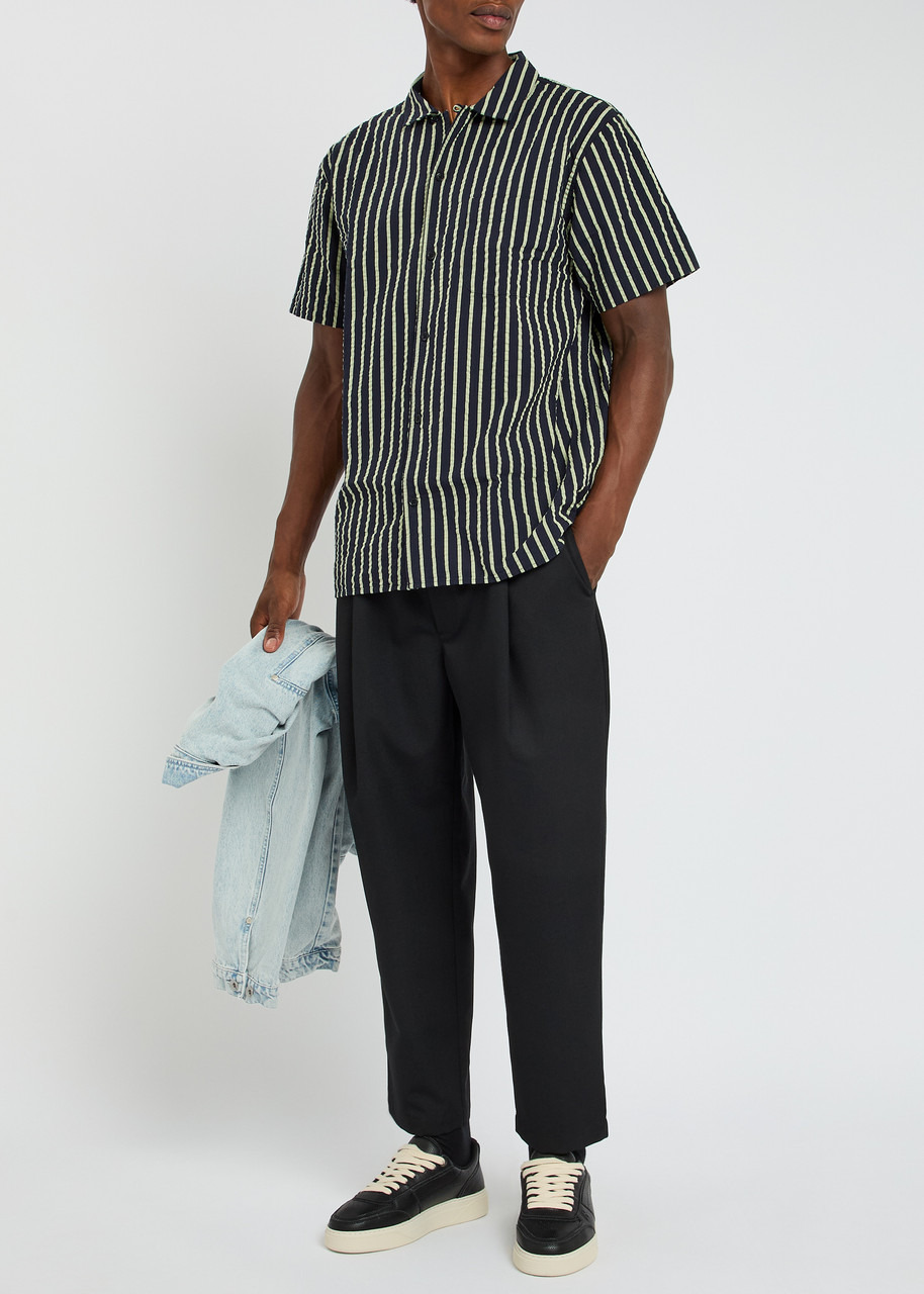 Ymc Malick Striped Seersucker Shirt - 4