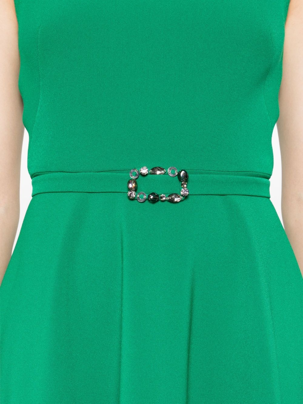 square-neck flared midi day dress - 5