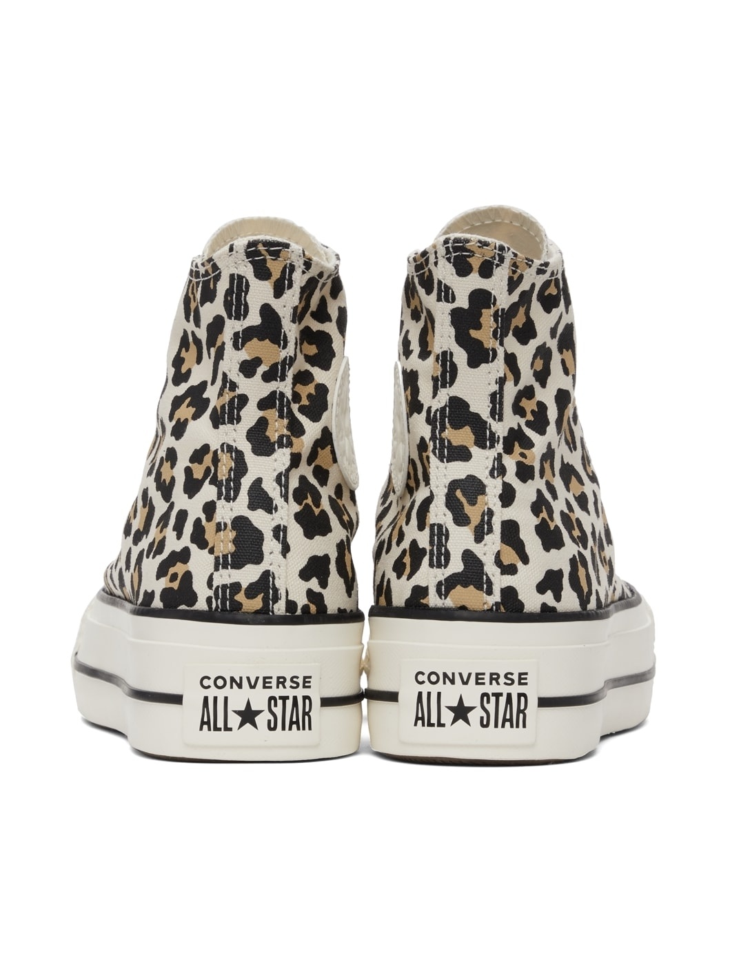 Beige & Brown Leopard Chuck Taylor All Star Lift High Sneakers - 5