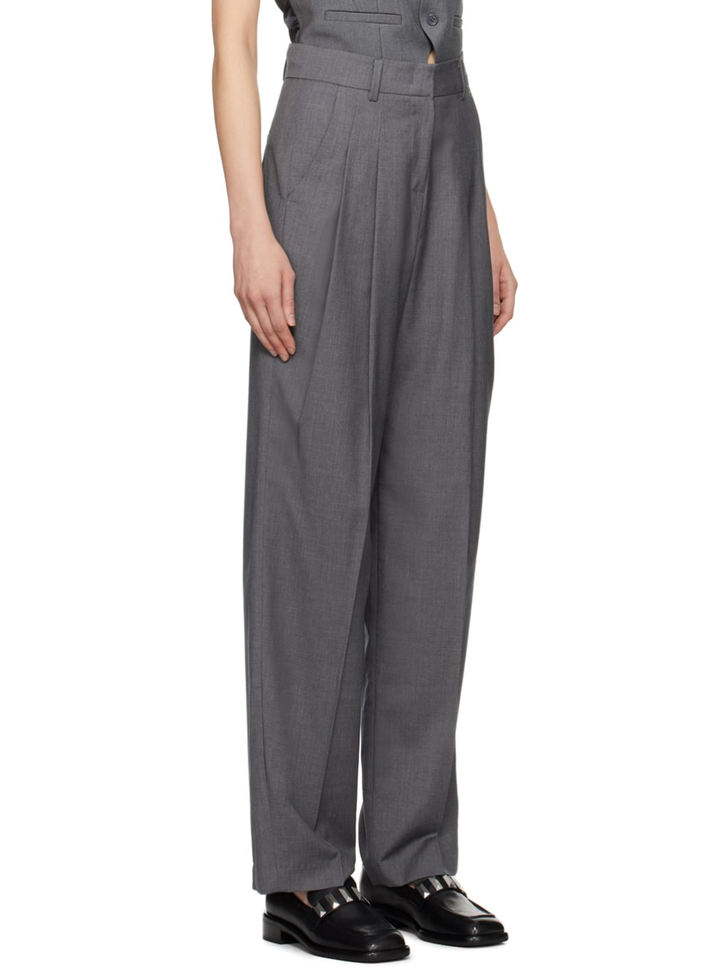 Gray Gelso Trousers - 2