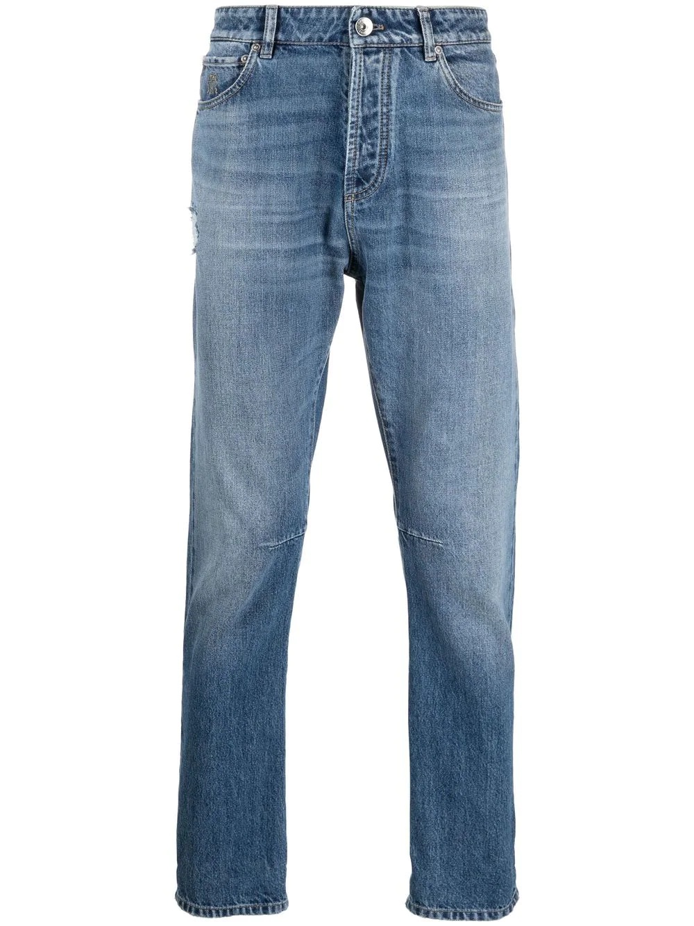 mid-rise straight-leg jeans - 1