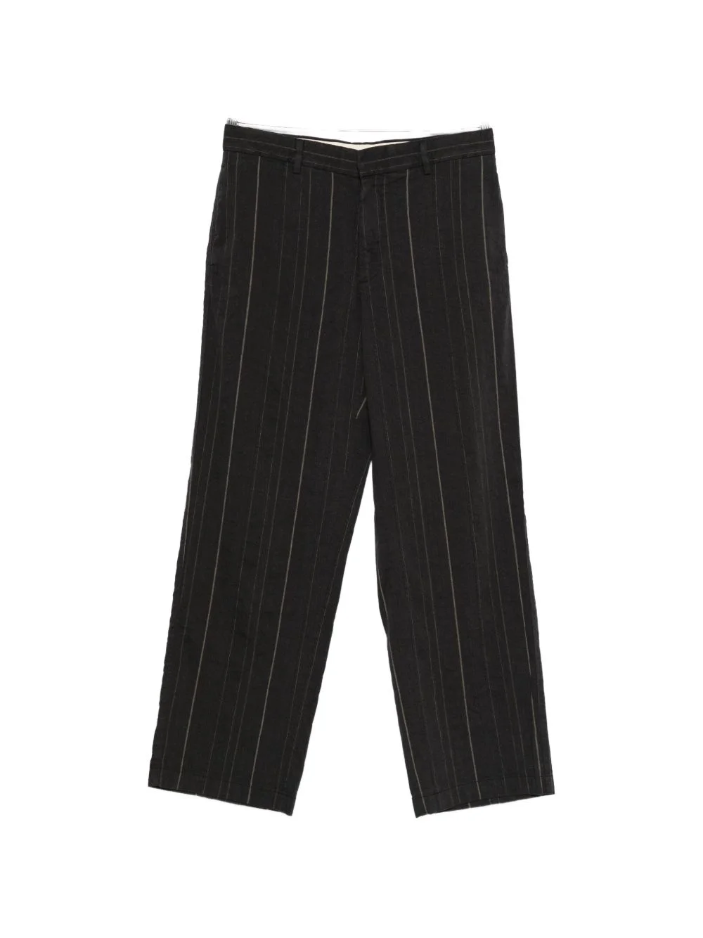 striped straight trousers - 1