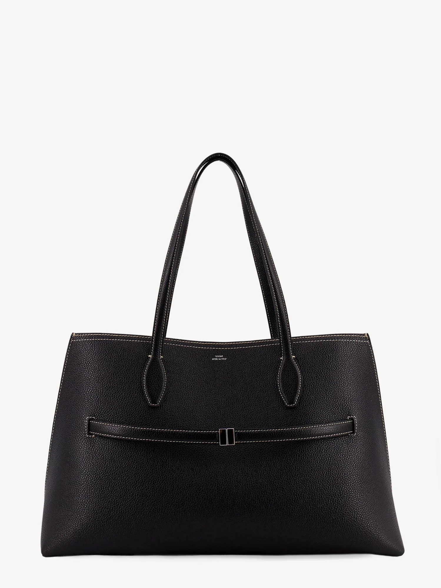 Leather Shoulder Bag With Lettering Logo On The Front - 1