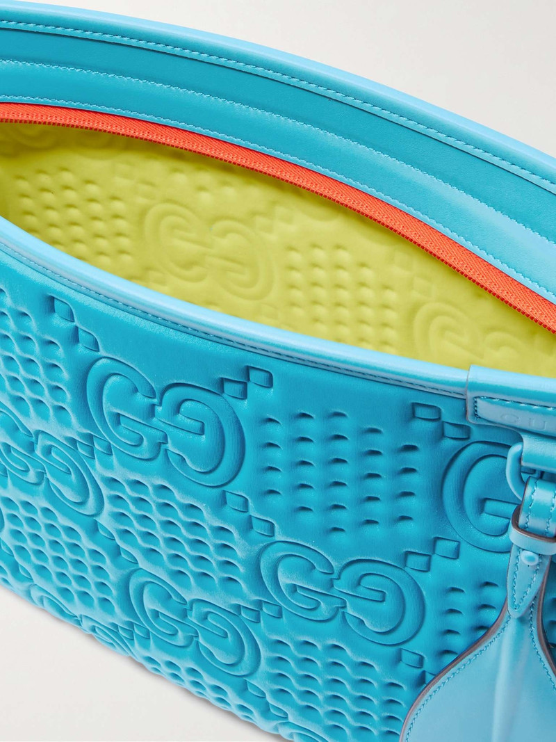 Diver Leather-Trimmed Logo-Embossed Shell Pouch 3