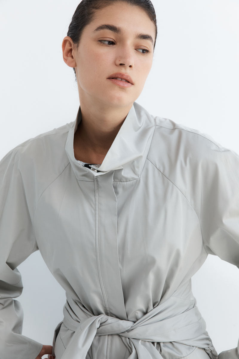Paper Taffeta Parka - Silver - 6
