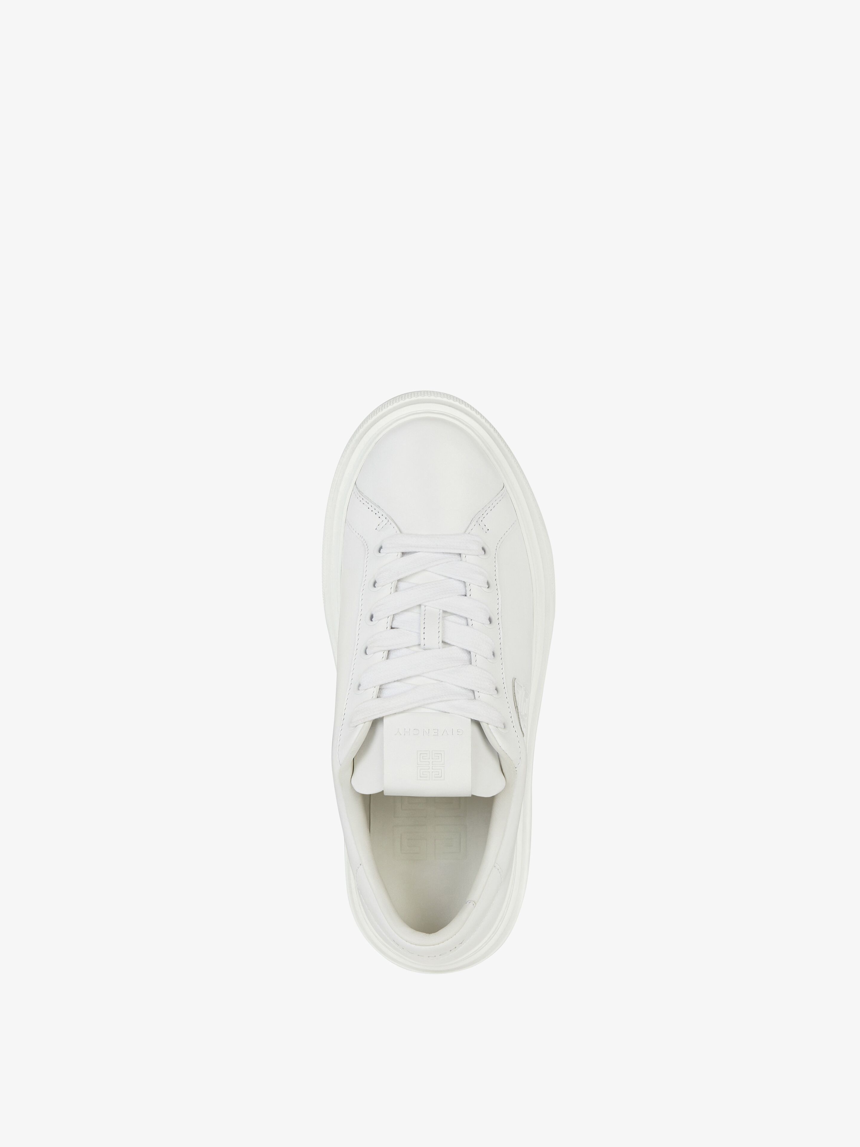 CITY PLATFORM SNEAKERS IN LEATHER - 4