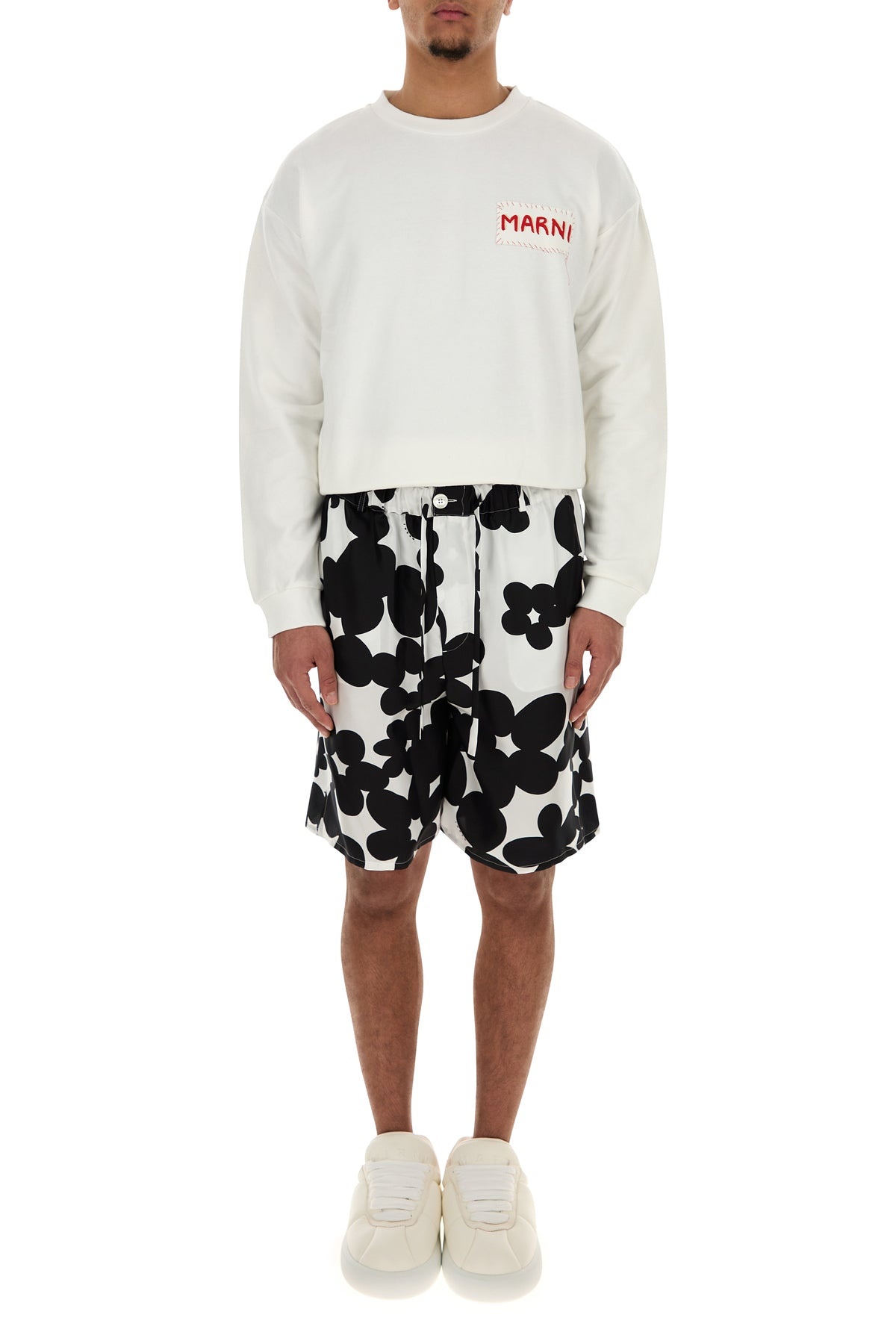 Printed silk bermuda shorts - 6