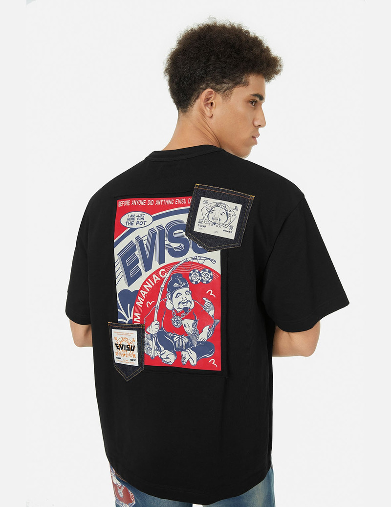 EVISU Ebisu Poster Appliqué and Seagull Embroidery T-Shirt outlook