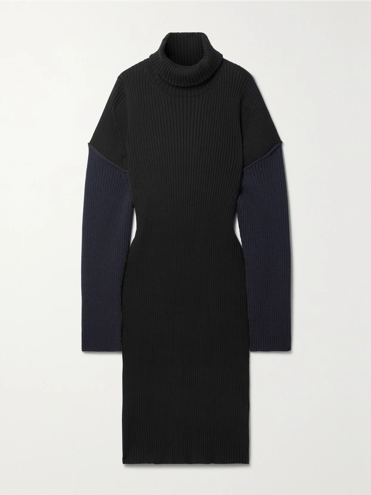 Deela Ribbed Cotton And Cashmere-blend Midi Dress - 1