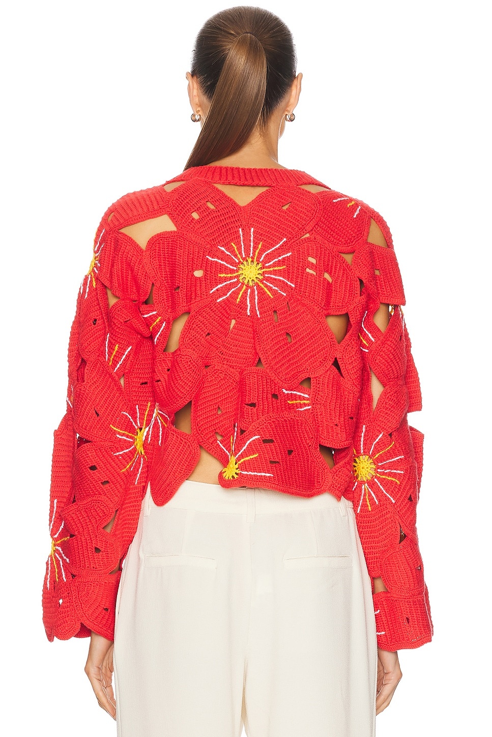Flower Pullover Sweater - 4