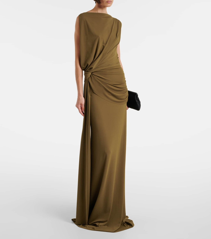 ALEX PERRY Draped crêpe jersey gown outlook