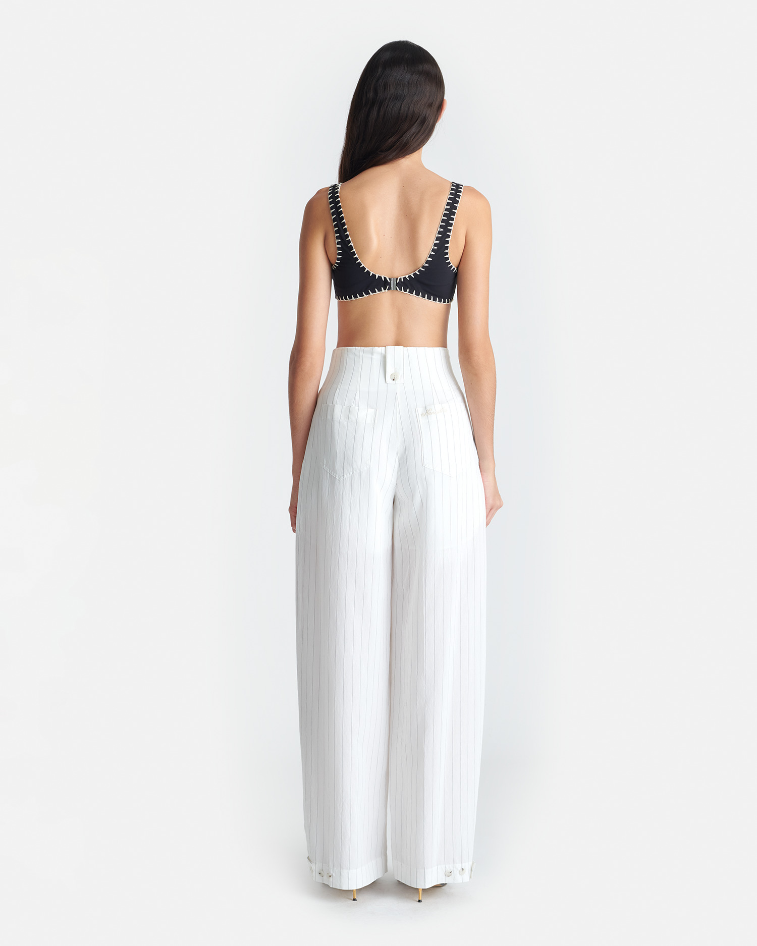 Pleated Wide-Leg Pants - 2