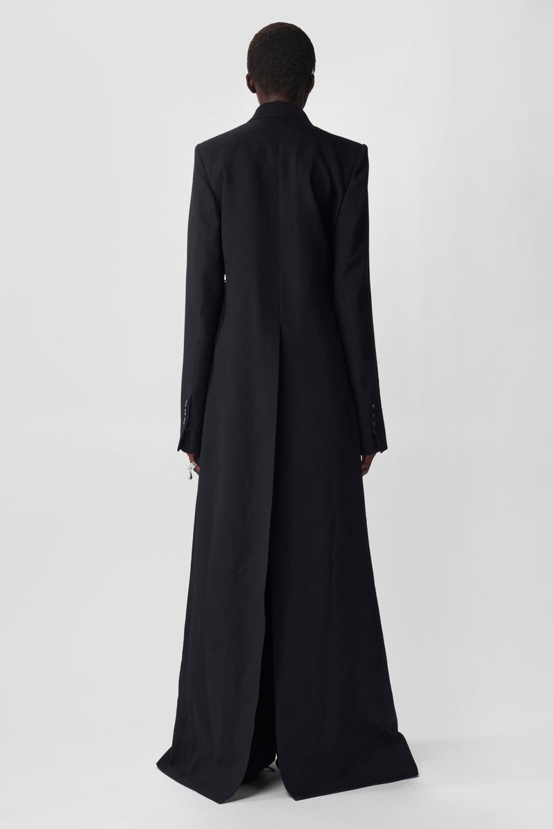 Eleni Long Wrap Coat Brushed Wool Light - 3