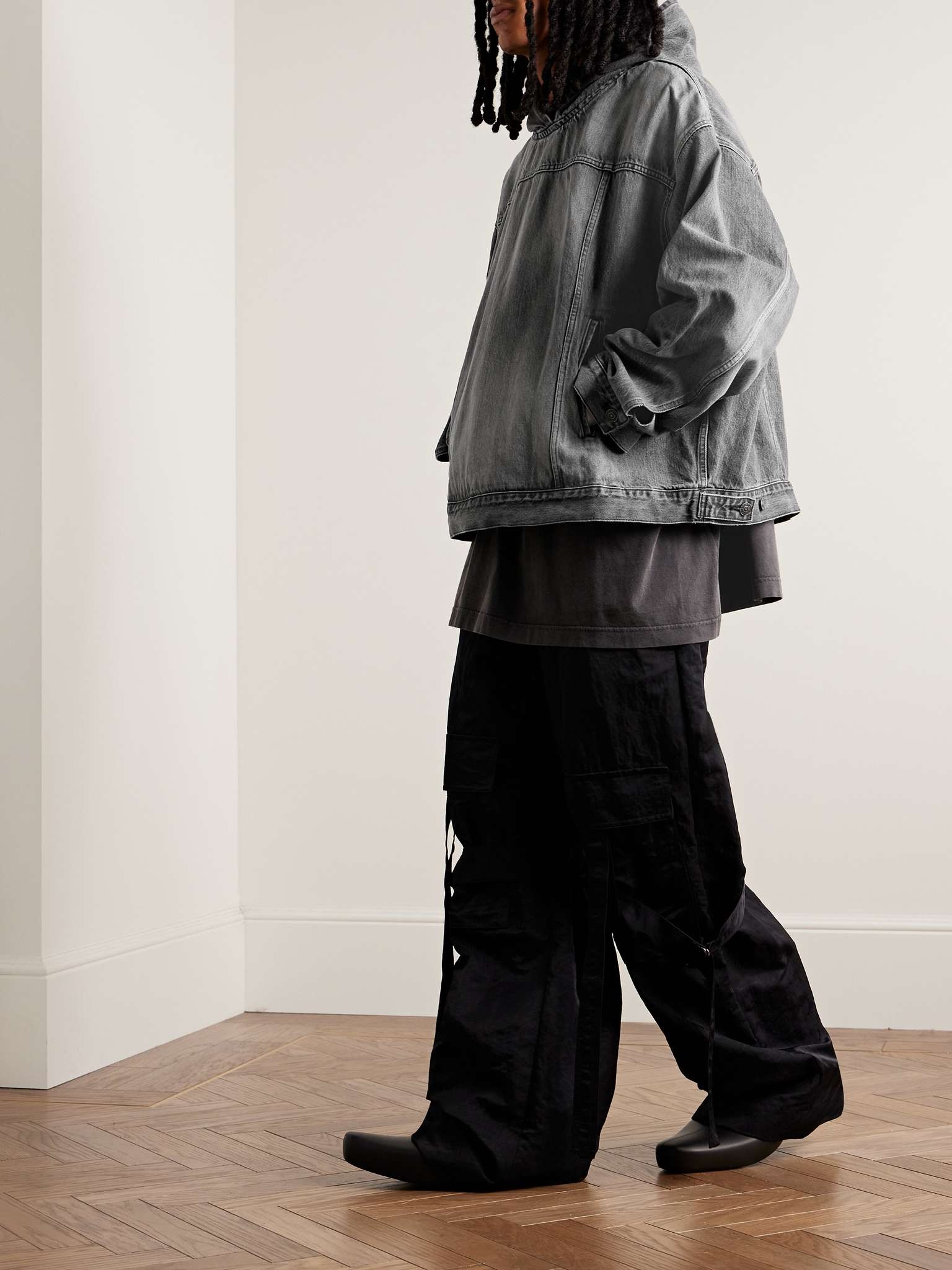 Balenciaga deconstructed denim jacket - Black