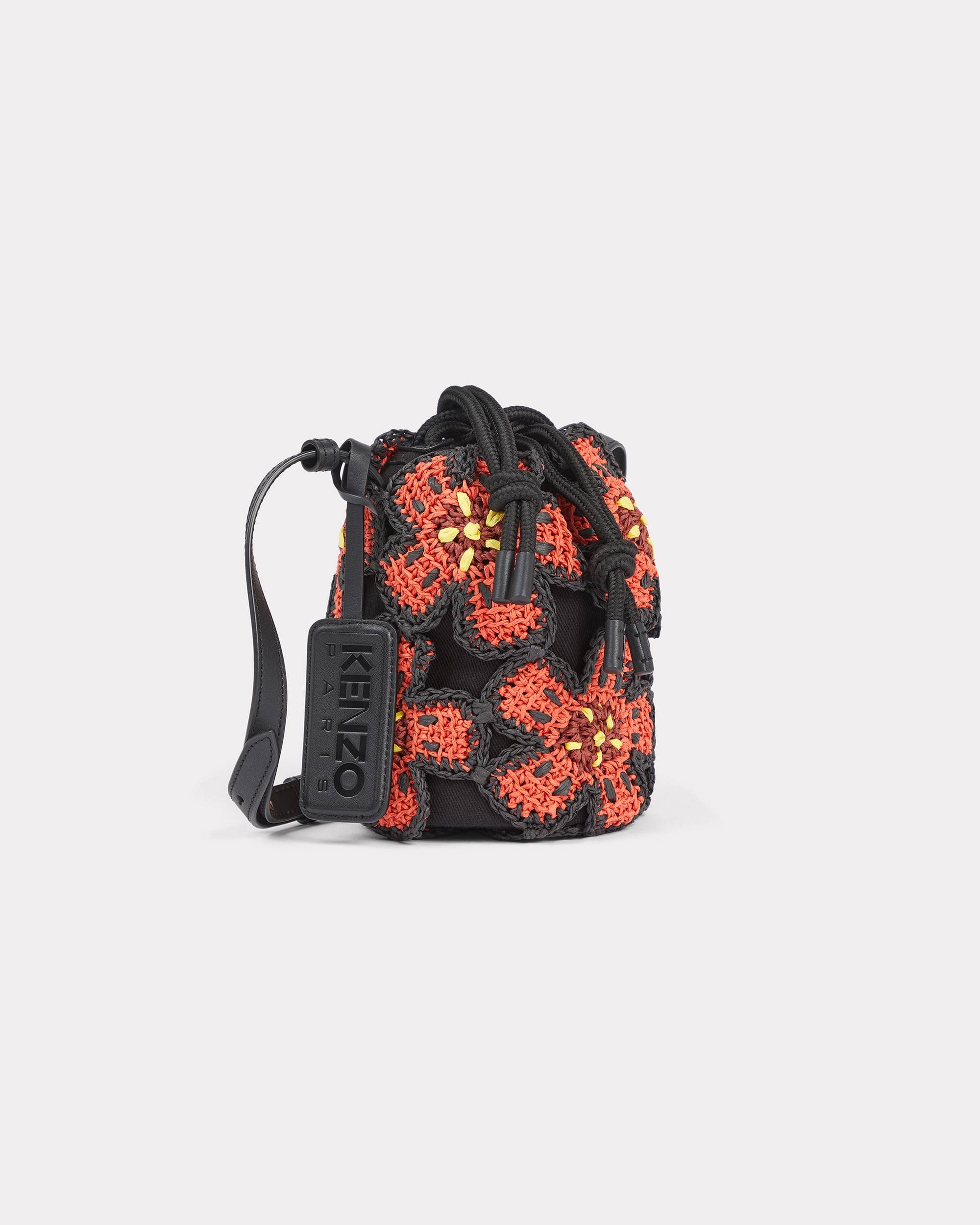 'KENZO Beach' straw floral bucket bag - 1