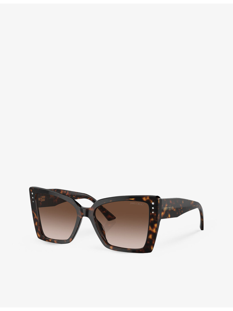 JIMMY CHOO JC5012 square-frame tortoiseshell acetate sunglasses outlook