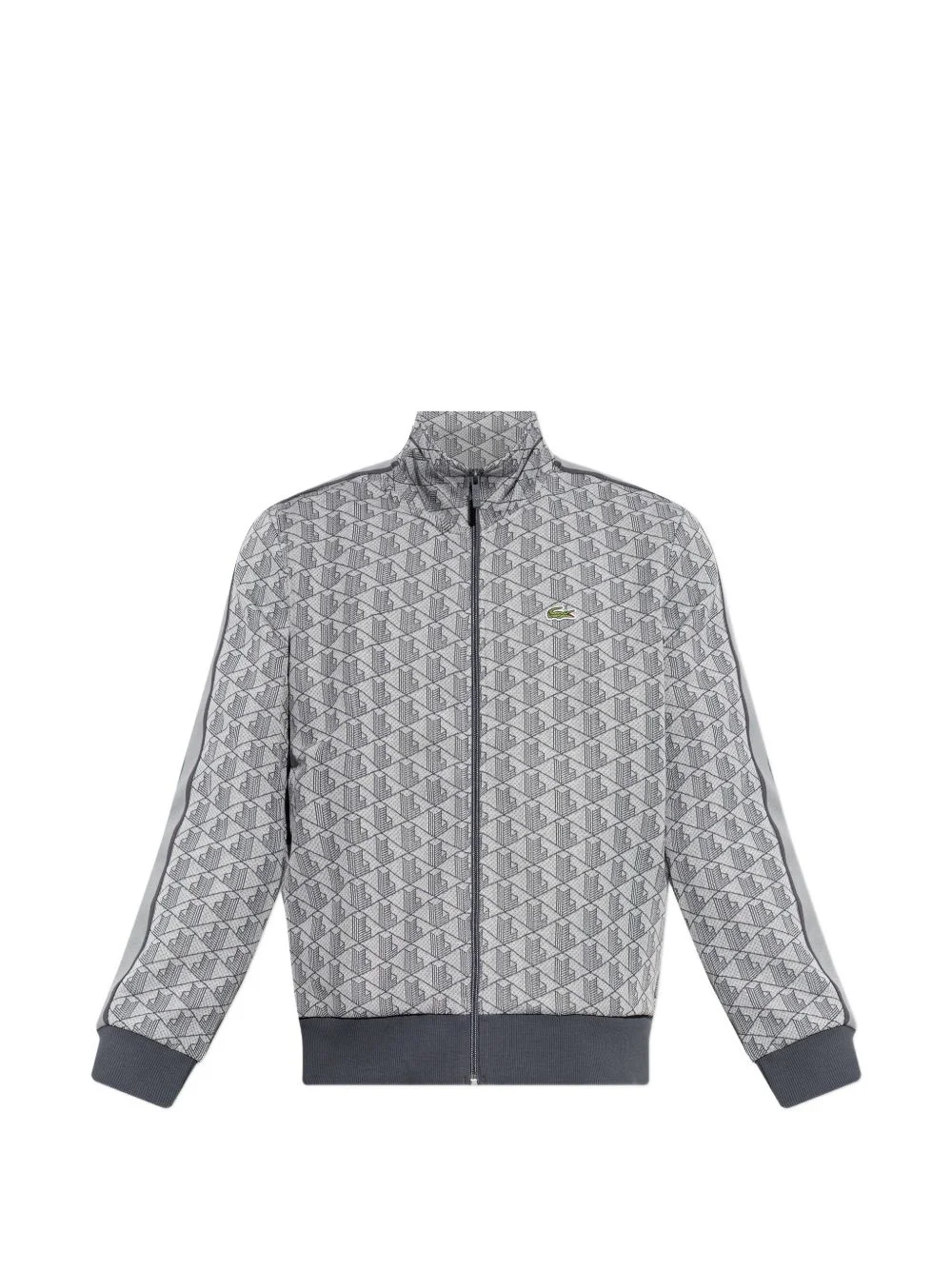 patterned zip-up sweatshirt - 1