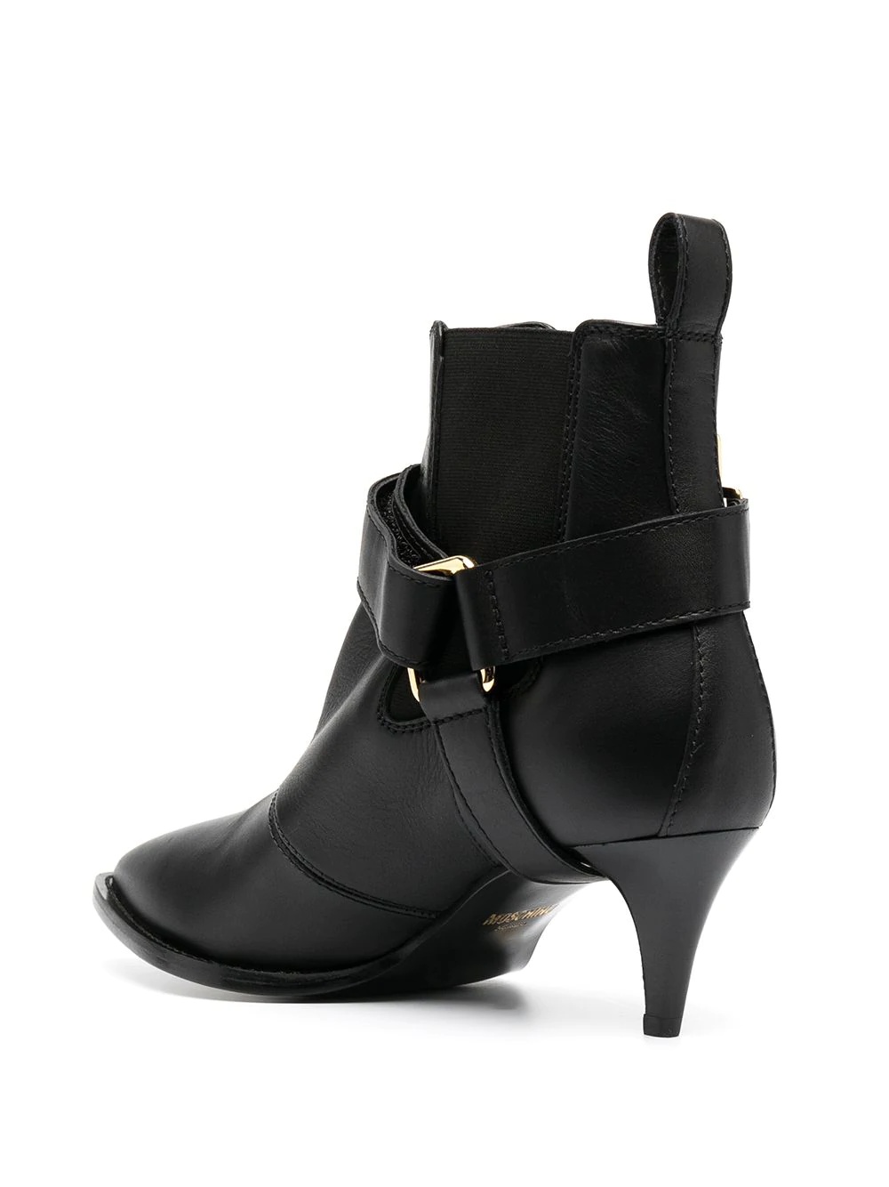 M plaque ankle boots - 3