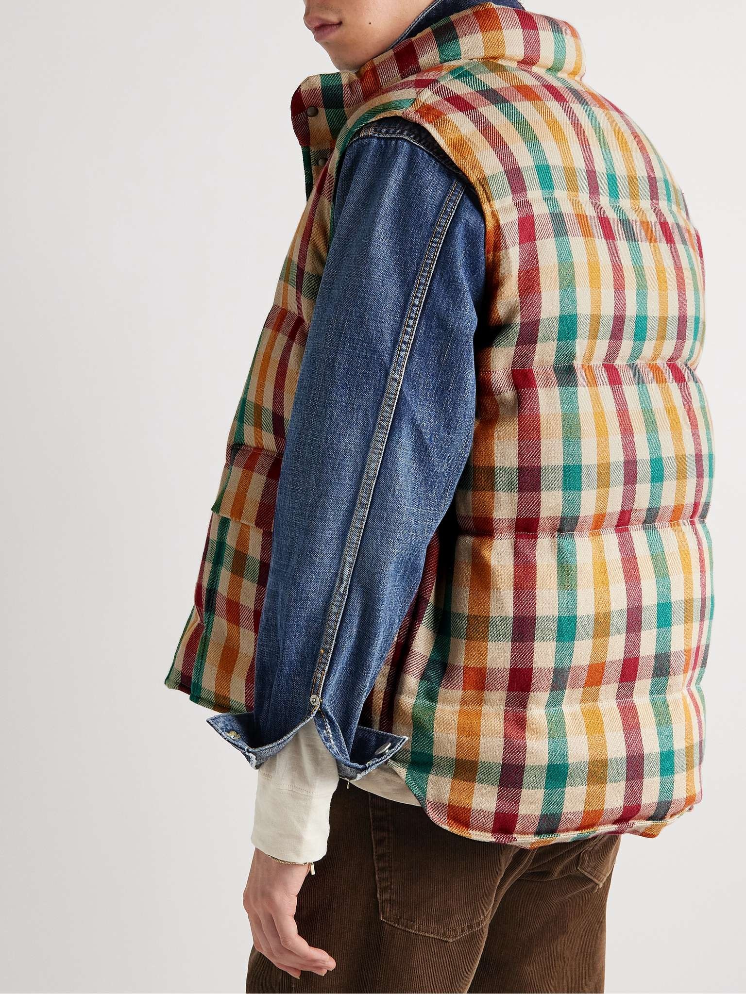 Walker Checked Linen and Wool-Blend Gilet - 4