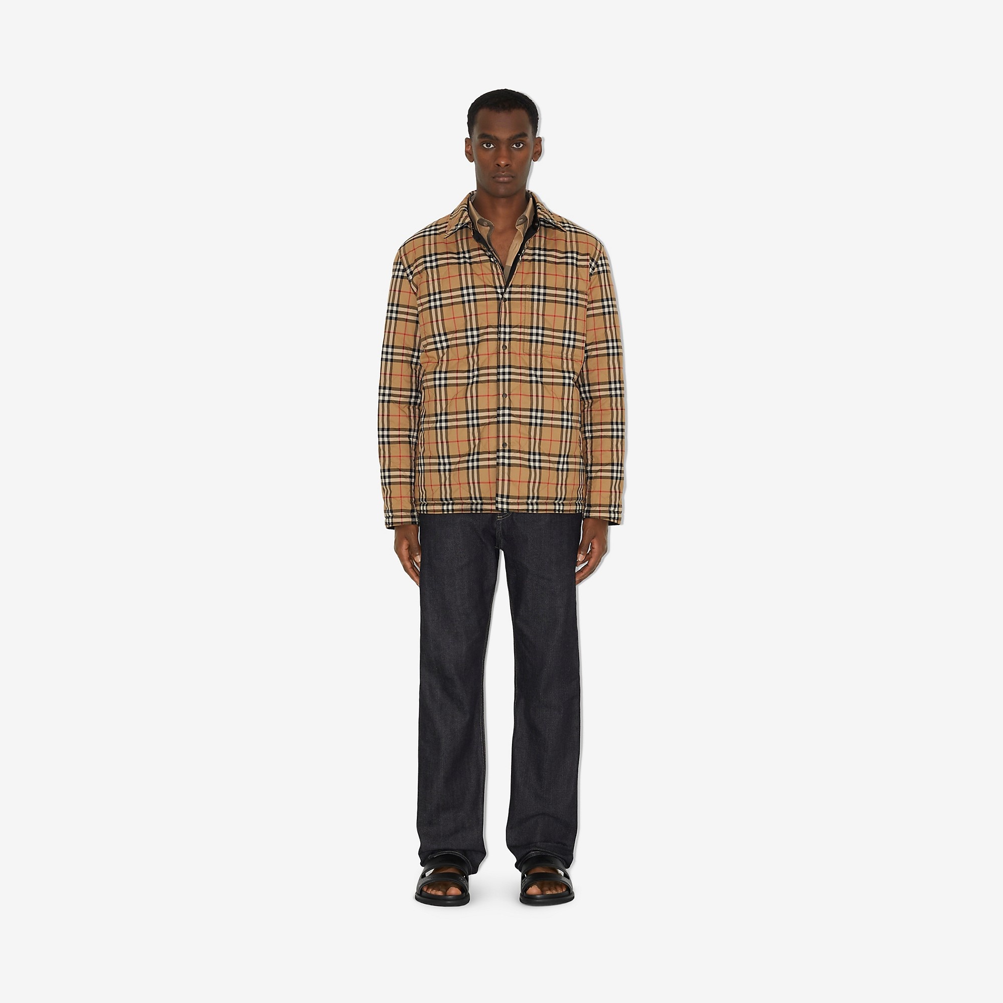 Reversible Vintage Check Thermoregulated Overshirt - 5