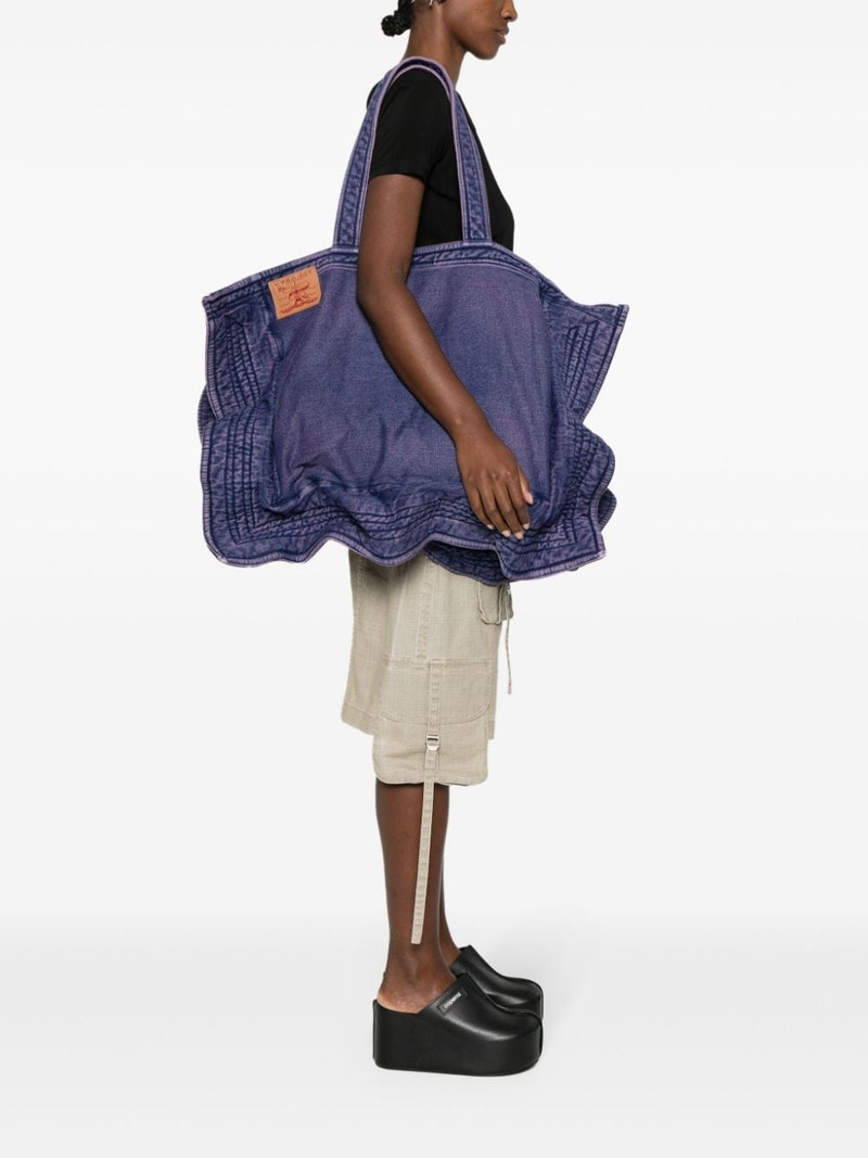 Y/Project large washed-denim tote bag outlook