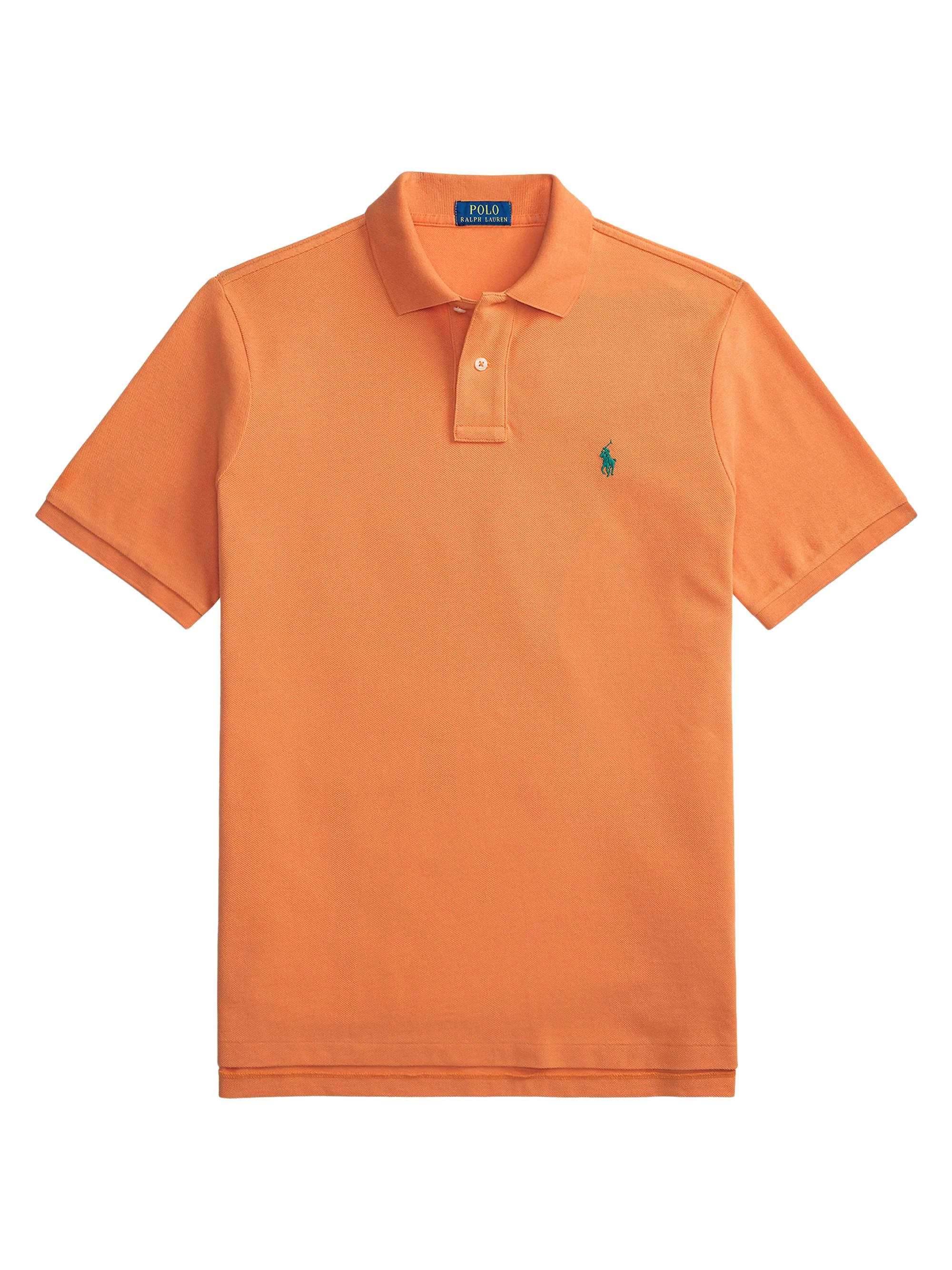 Men's Logo Cotton Mesh Polo - Kona Orange - 1