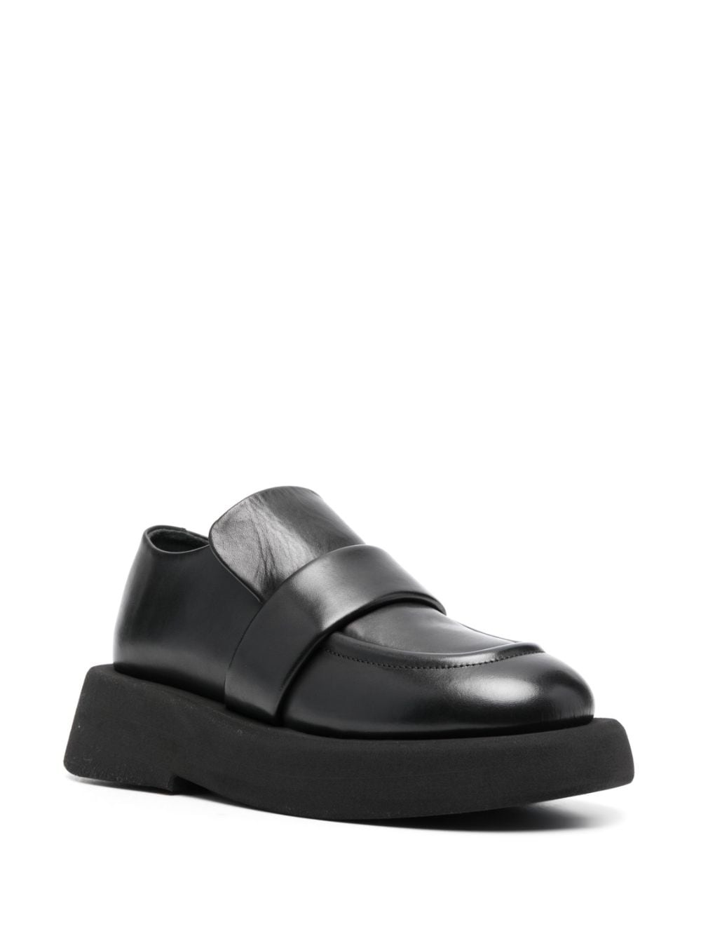 slip-on leather loafers - 2