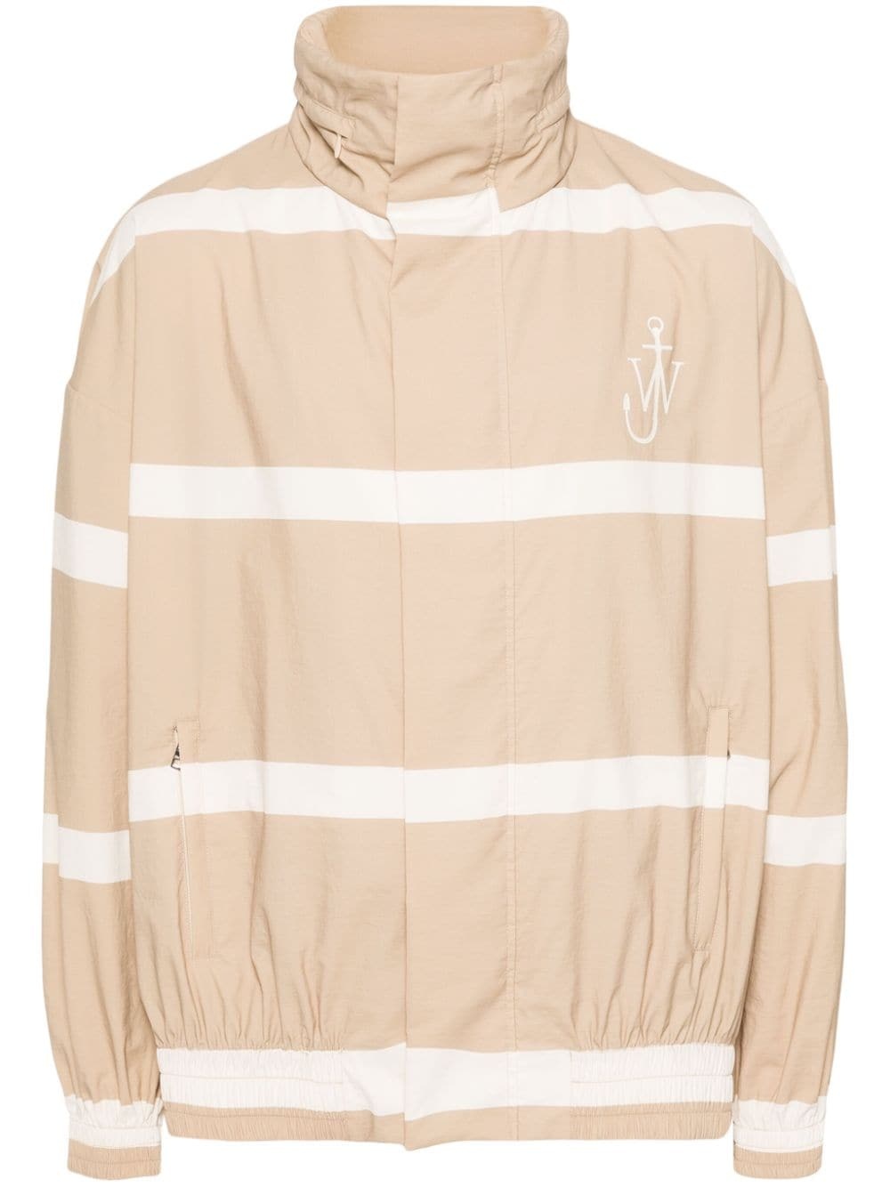 embroidered-logo lightweight jacket - 1