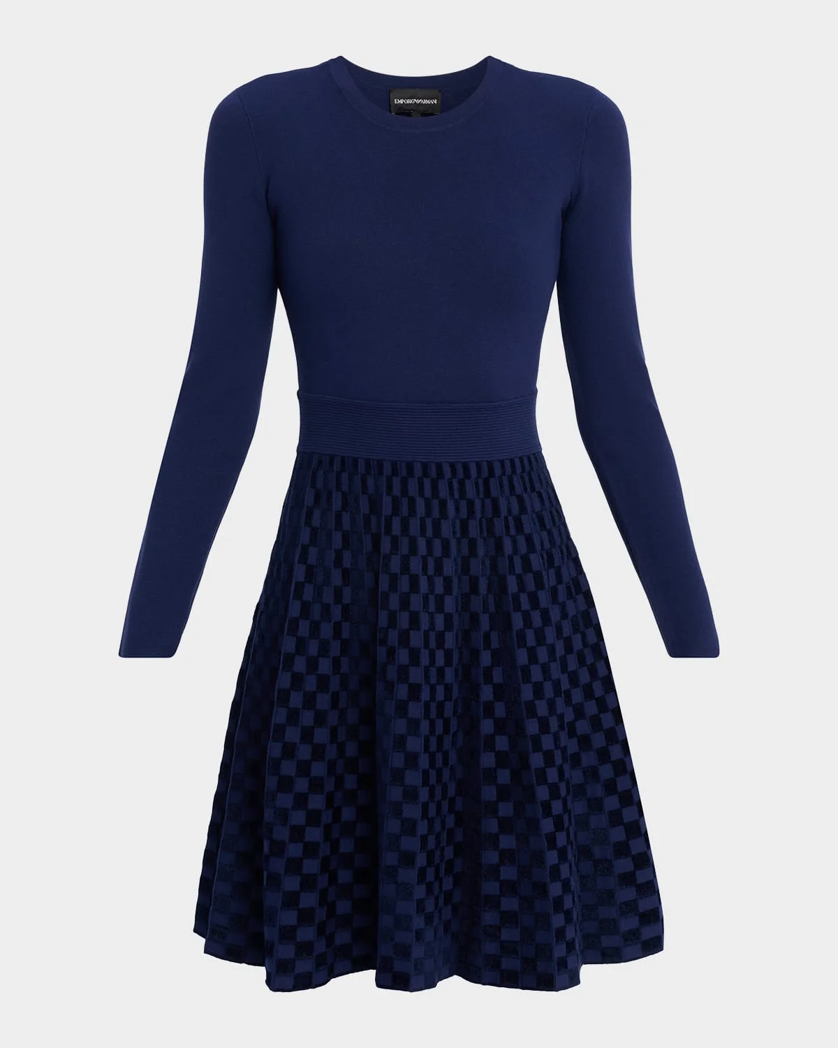 Short Techno Cady Pleated Dress - 1