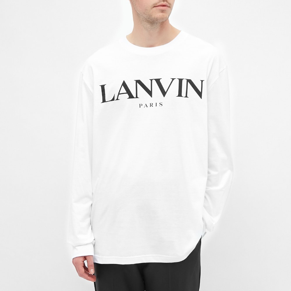 Lanvin Long Sleeve Logo Printed Tee - 4