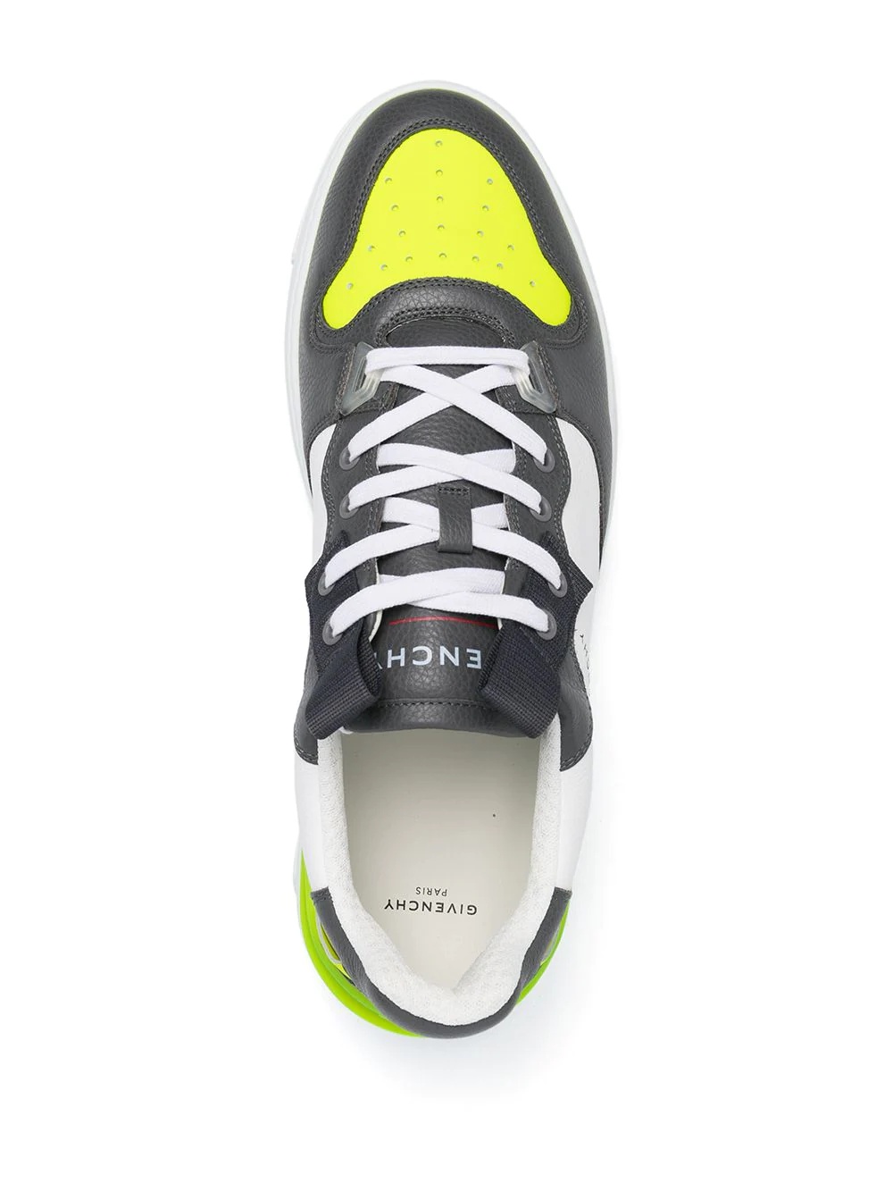 panelled lace-up sneakers - 4