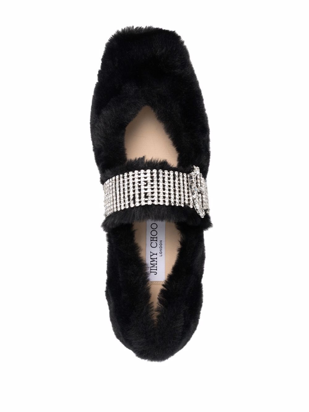 Krista faux-fur ballerina shoes - 4