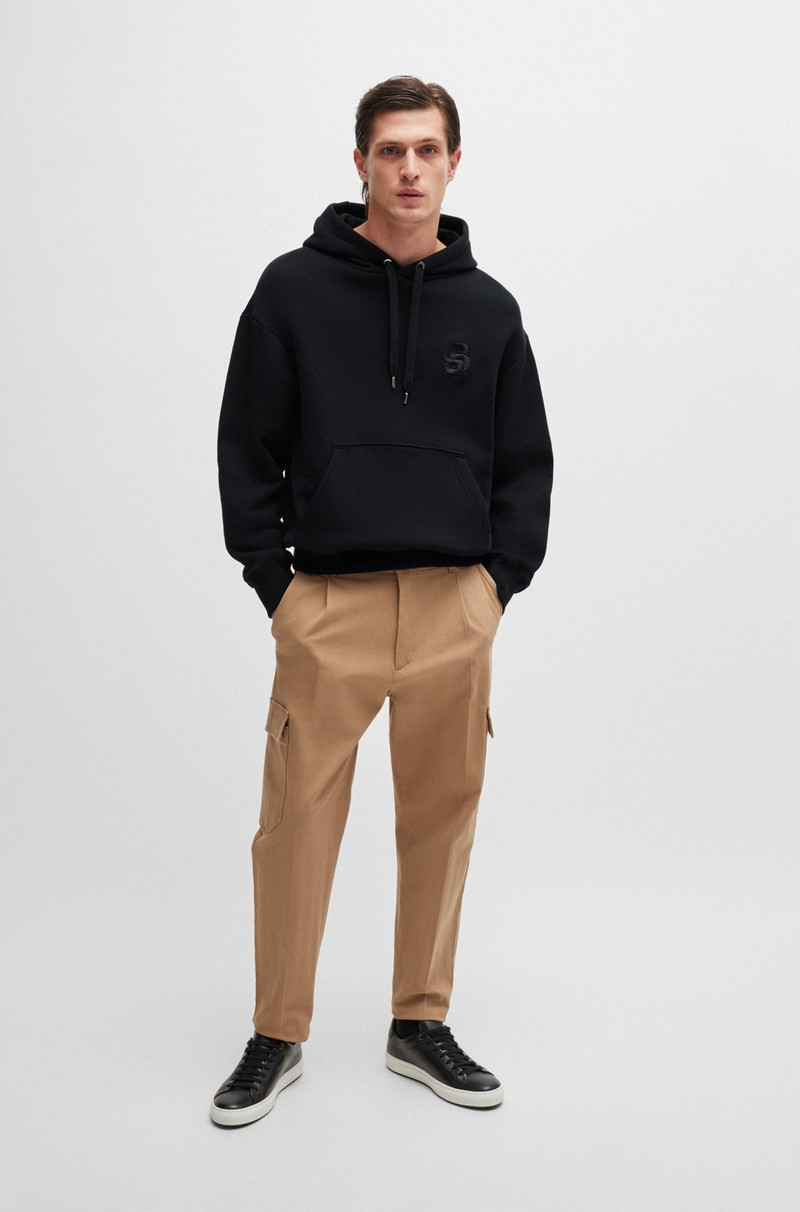 BOSS OVERSIZE-FIT HOODIE IN COTTON WITH DOUBLE B MONOGRAM outlook