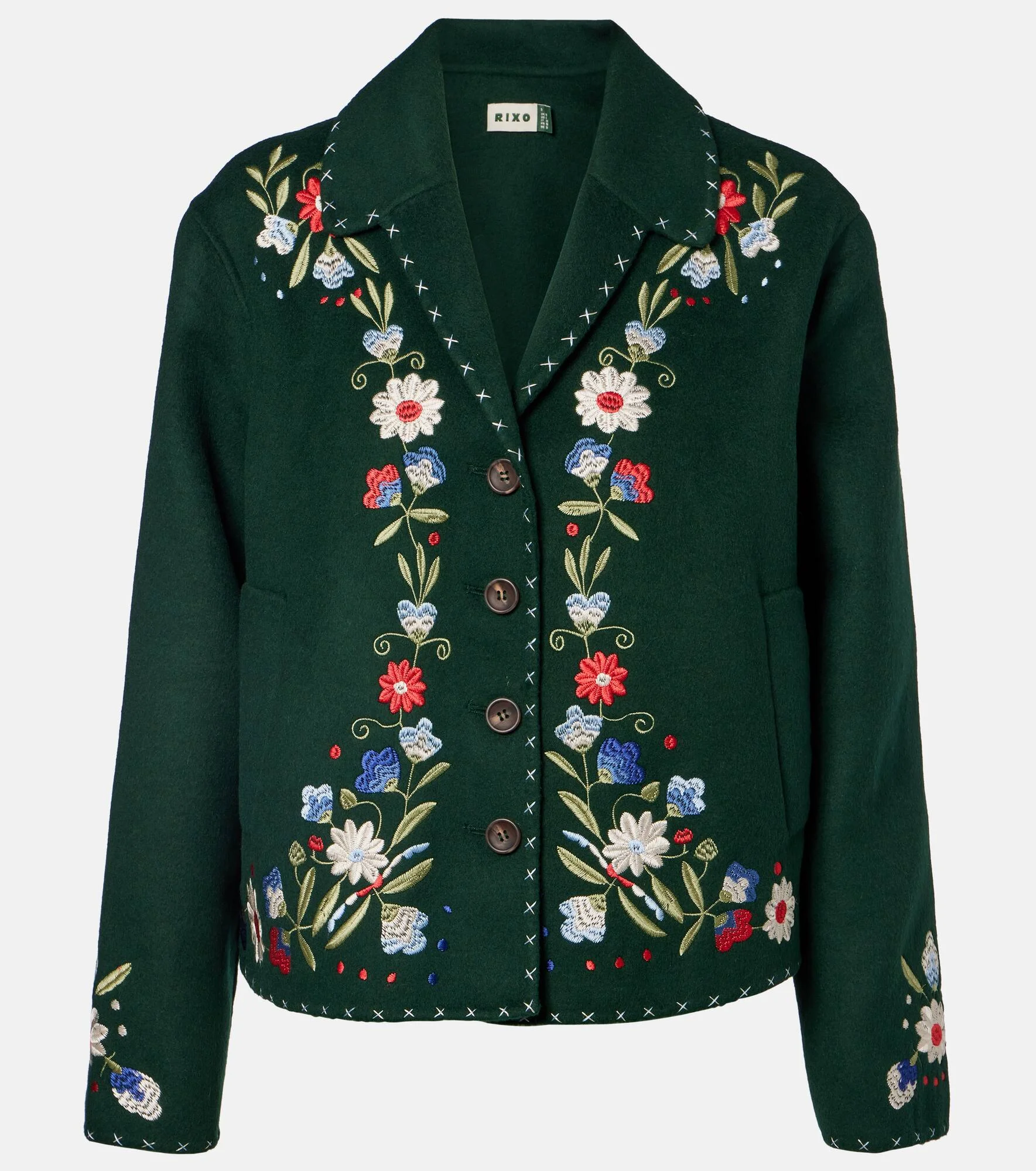 Jude embroidered wool-blend jacket - 1