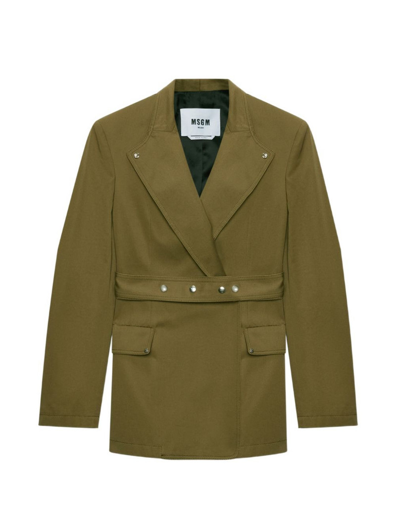 buttoned belted jacket 1
