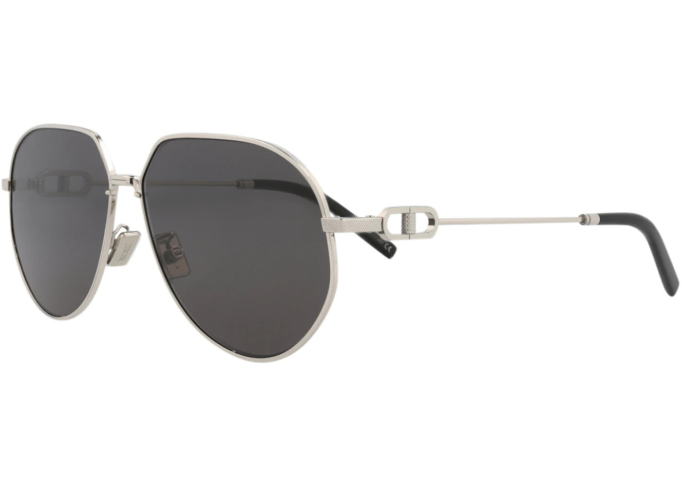 Dior Aviator-Frame Metal Sunglasses Palladium Palladium Smoke (DM40026U-61-16A) - 2