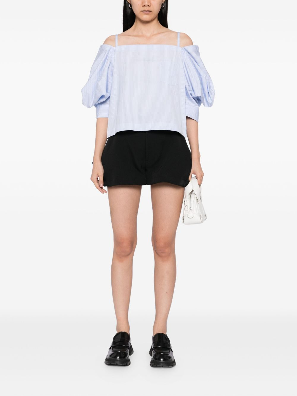 twill shorts - 2