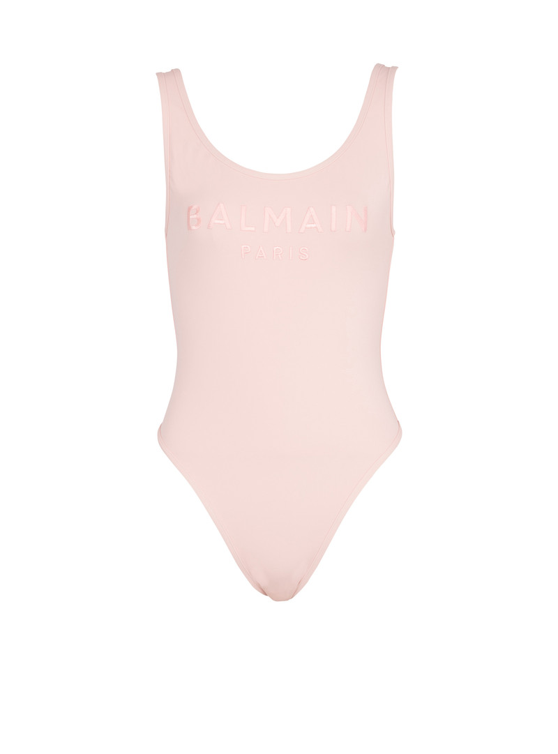 One-piece swimsuit with Balmain Paris embroidery 1