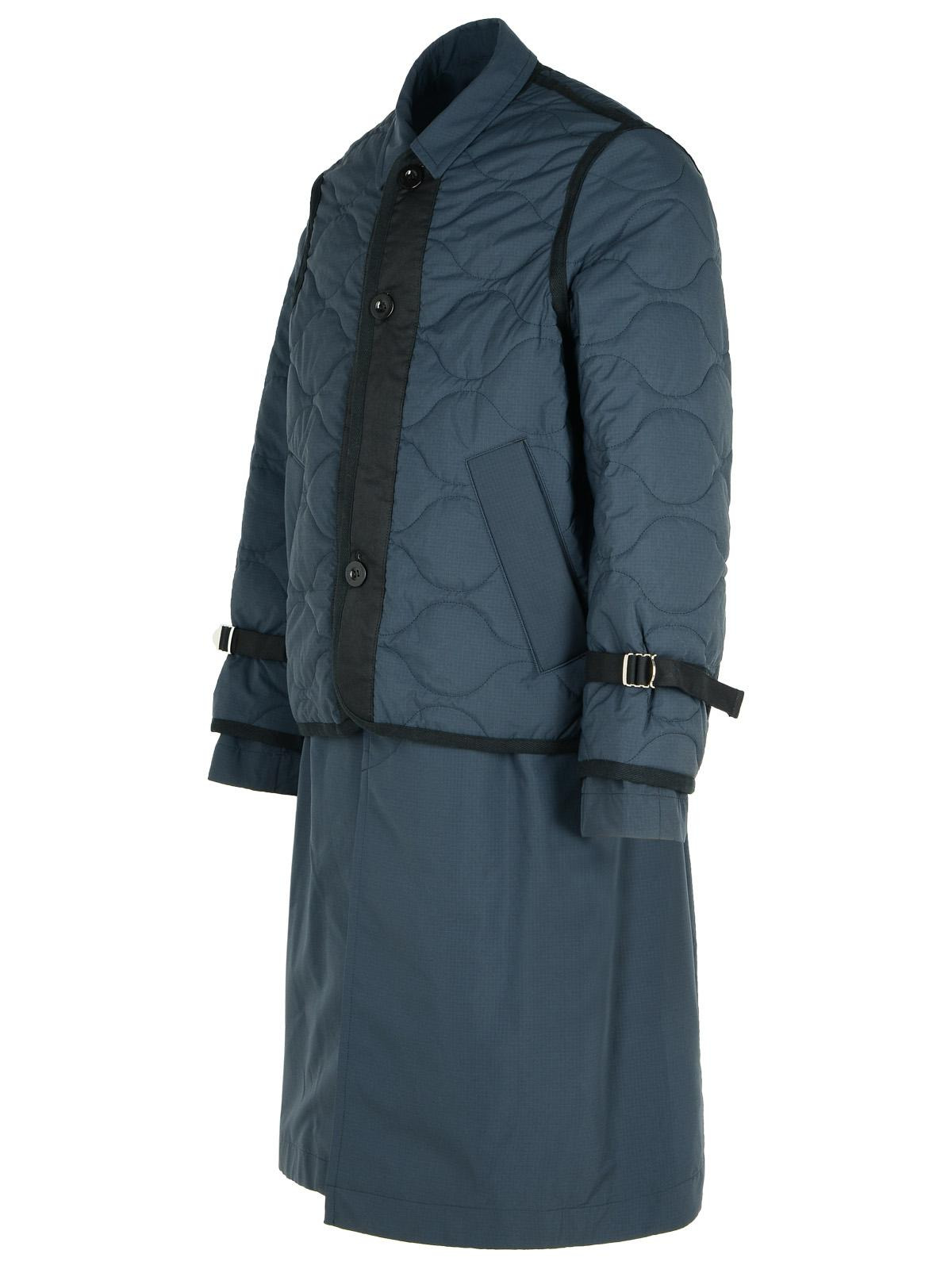 Sacai 'Quilted' Navy Polyester Parka Men - 2