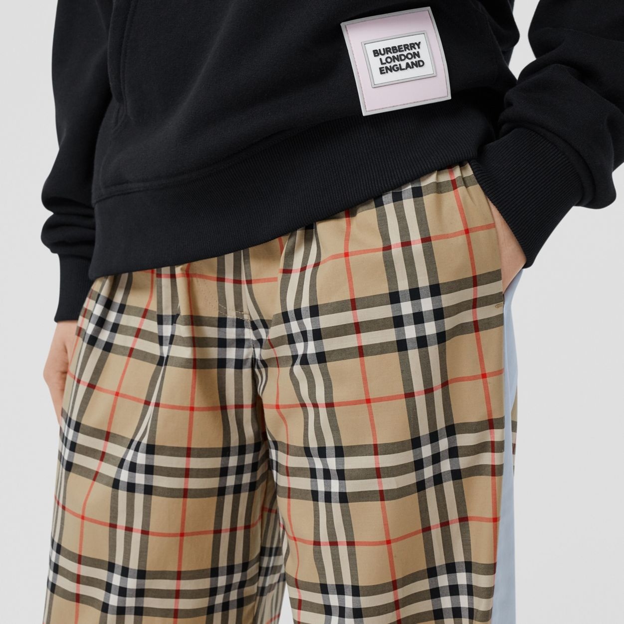 Vintage Check Stretch Cotton Trousers - 3