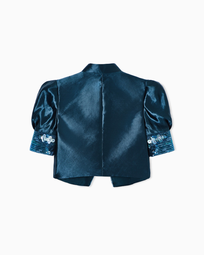 EMBROIDERED LINEN AND SILK BOLERO 3