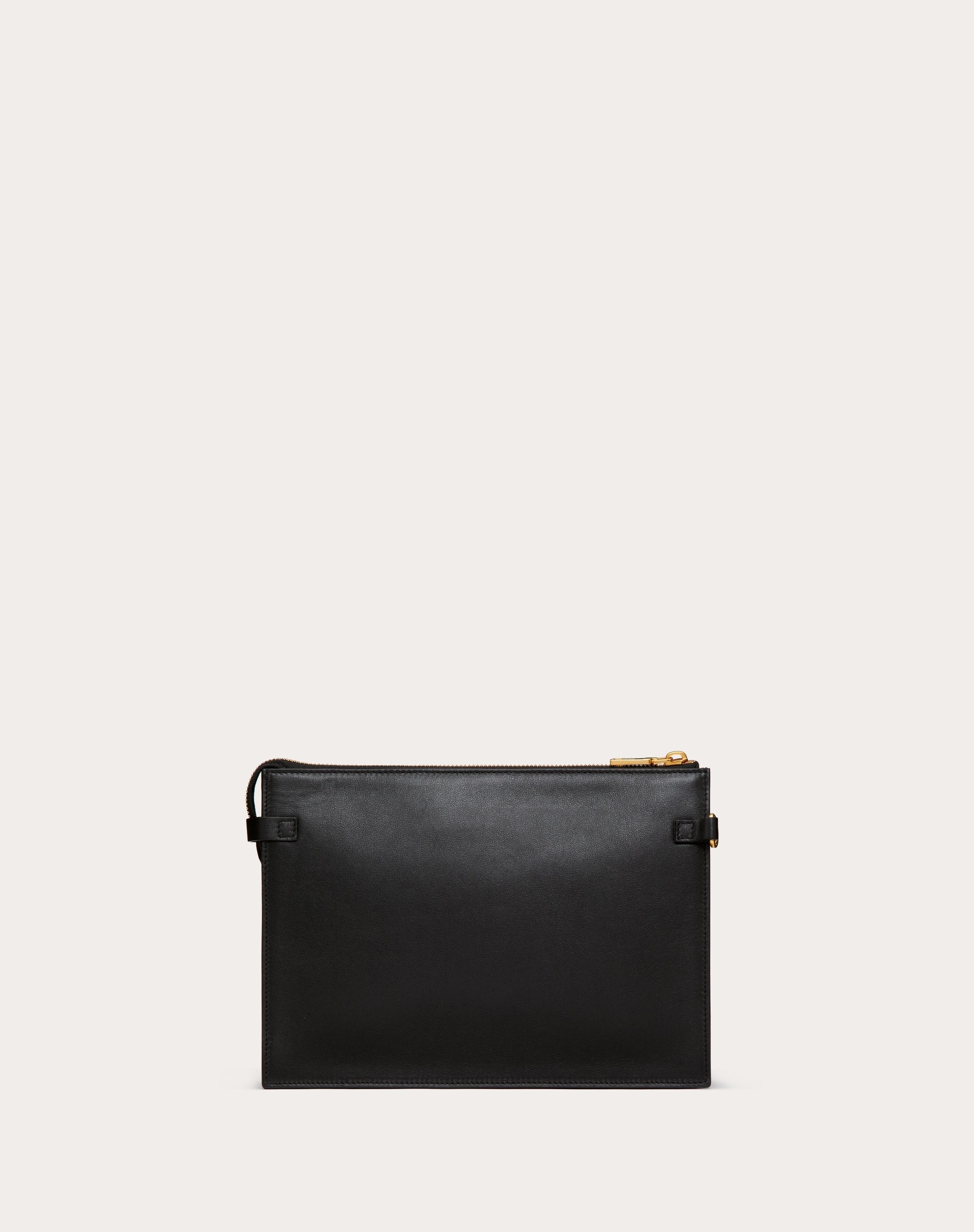 VLOGO SIGNATURE CALFSKIN POUCH - 3