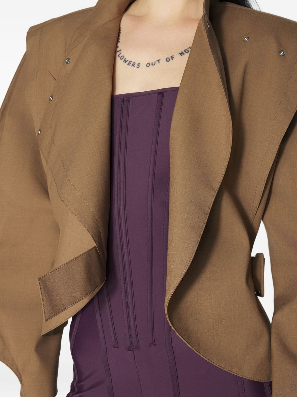 corset-detail jumpsuit - 4
