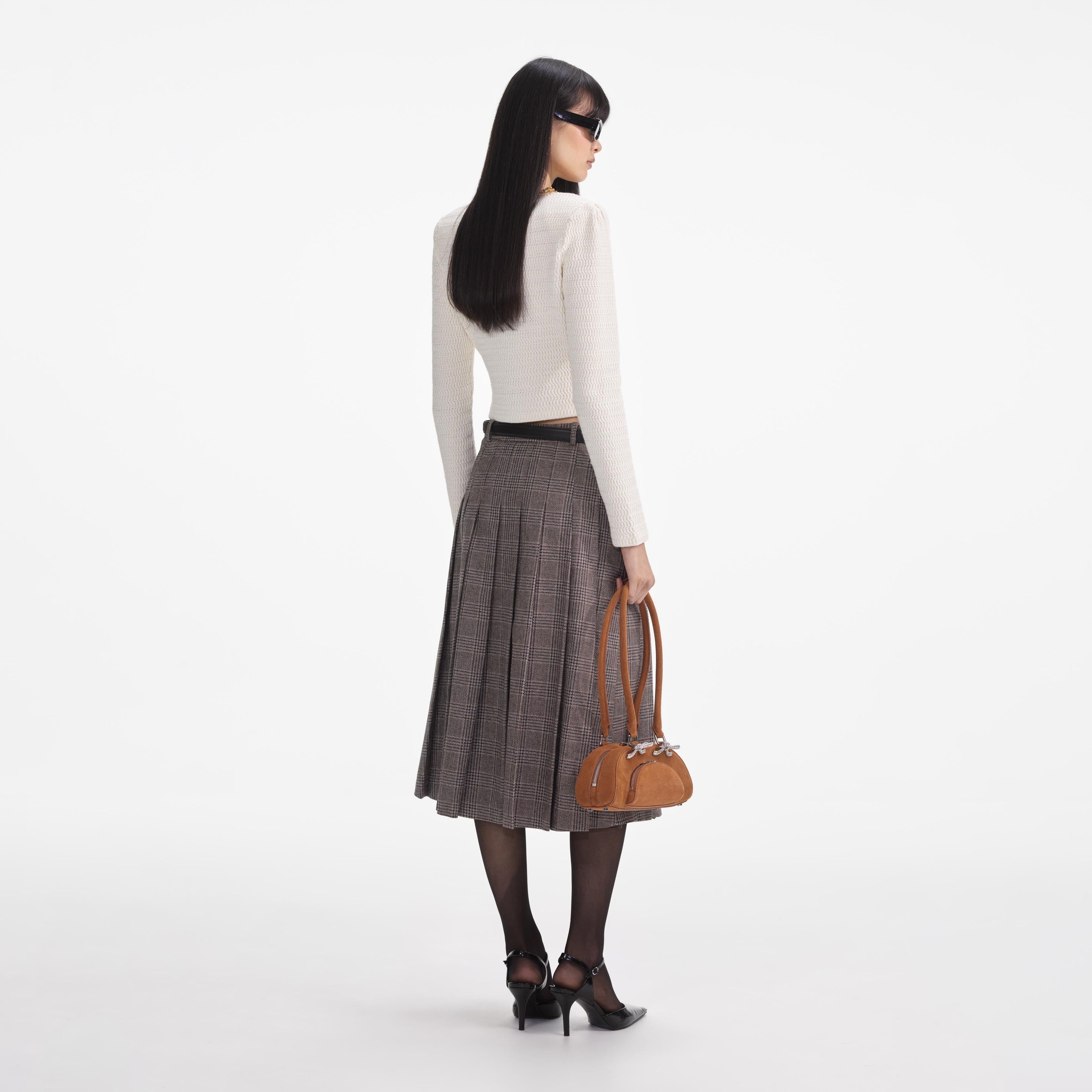 Cream Lurex Knit Cardigan - 3
