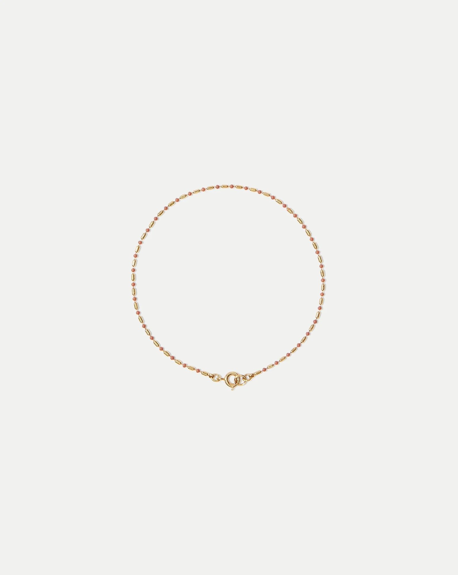 ENAMEL BEAD CHAIN ANKLET - 1