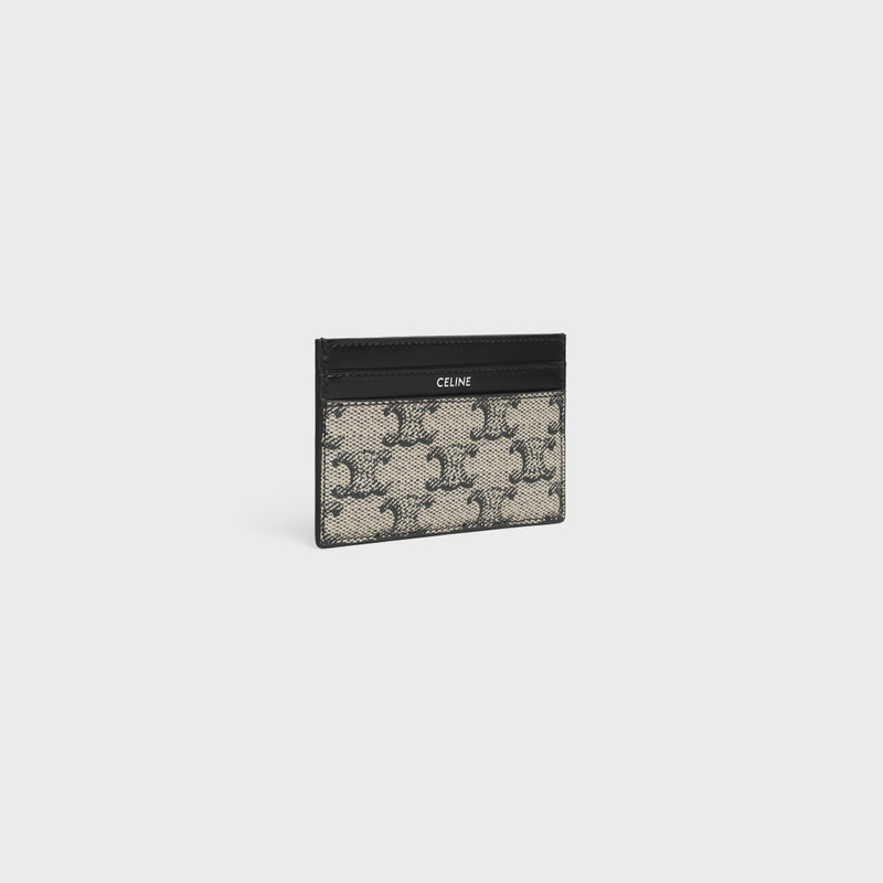 CELINE MEDIUM CARD HOLDER IN TRIOMPHE CANVAS AND CALFSKIN outlook