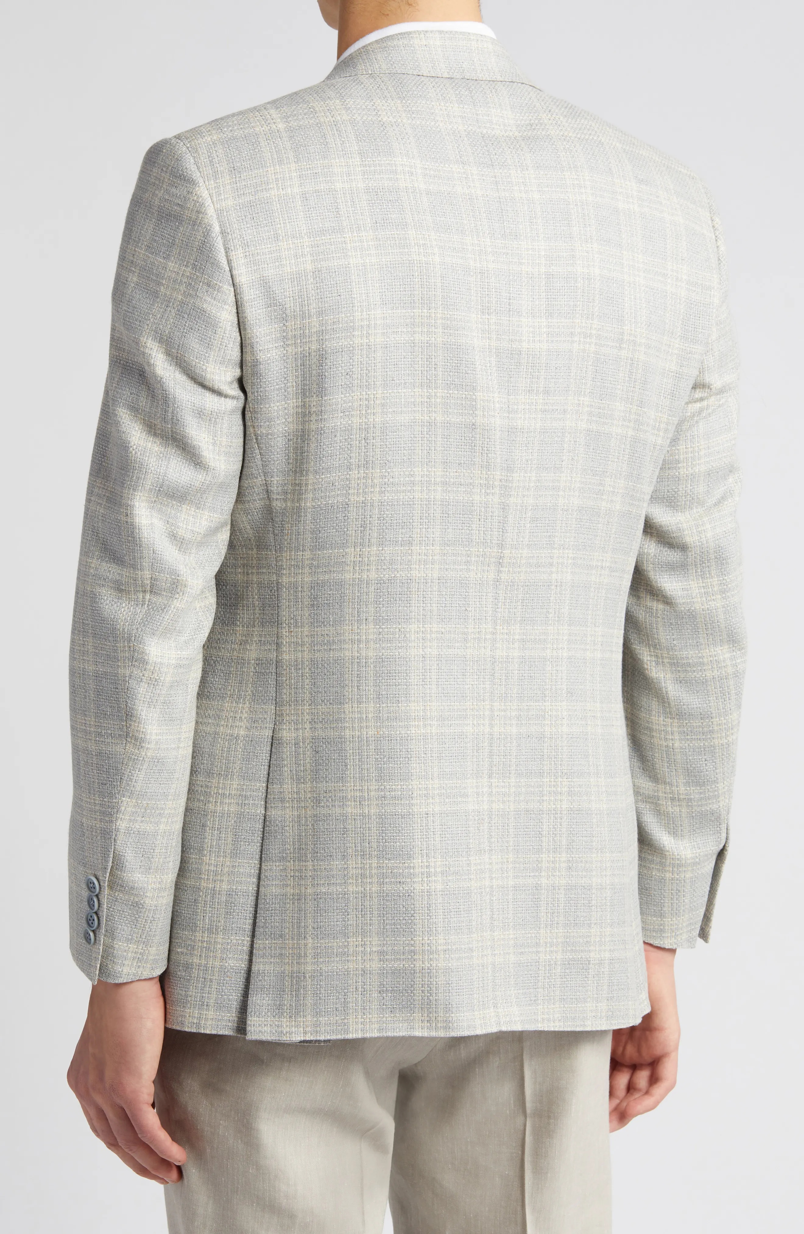 Siena Regular Fit Plaid Silk & Wool Sport Coat - 2